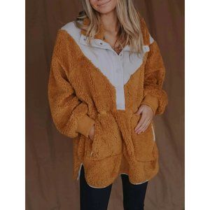 Free People FP Movement Fall To Rise Fleece Pullover Sweatshirt Zip Size S NEW